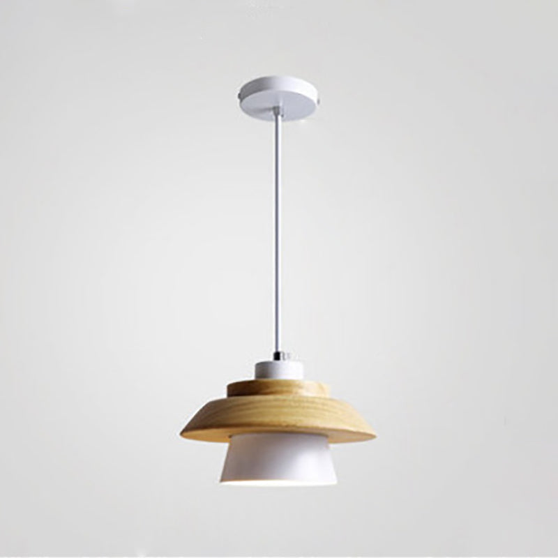 LunaDisc Moderne Pendelleuchte | Minimalistisches Design | Holz & Metall | Wohnraumbeleuchtung