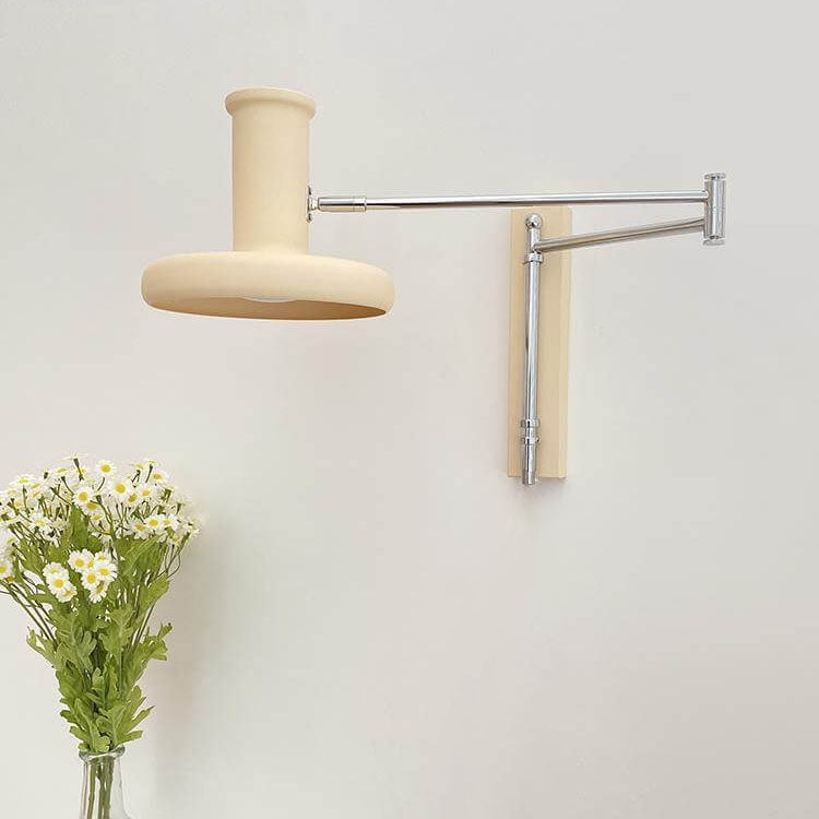 BeigeSwing Nordic Minimalist Wandleuchte | Schwenkarm | 1-Licht Design | Hardwired & Plug-in Optionen