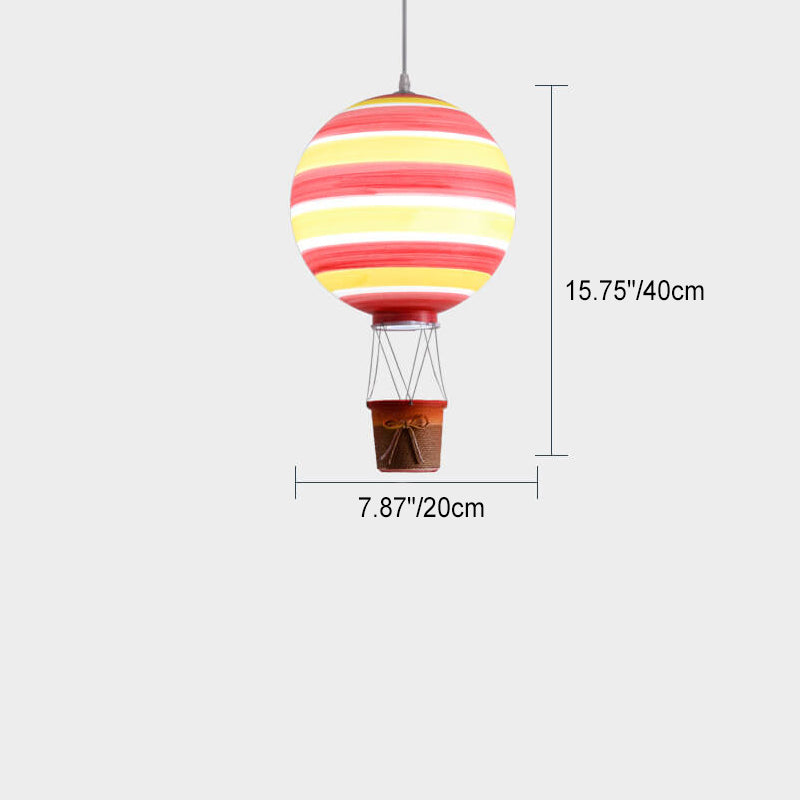 SkyaGlow Heißluftballon Hängeleuchte | Kreatives Skandinavisches Design | LED Pendelleuchte | Deko für Zuhause