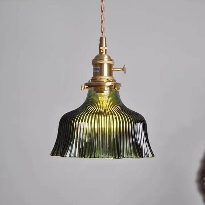 OrnaLite Nordic Pendelleuchte | Kupfer & Walnussholz | Blütendesign | Minimalistischer Stil