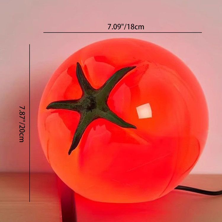 TomatoGlow Moderne Art-Deco USB-LED-Tischlampe | Dekorative Resin-Lampe | Warmes Licht | Perfekt für Wohnzimmer & Arbeitszimmer