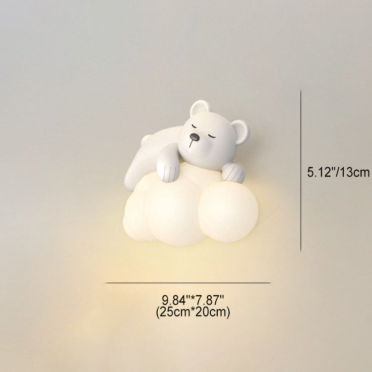 CuddleBright LED Wandleuchte für Kinder | Dimmbare Helligkeit | Bär & Hase Design | Nordic Stil