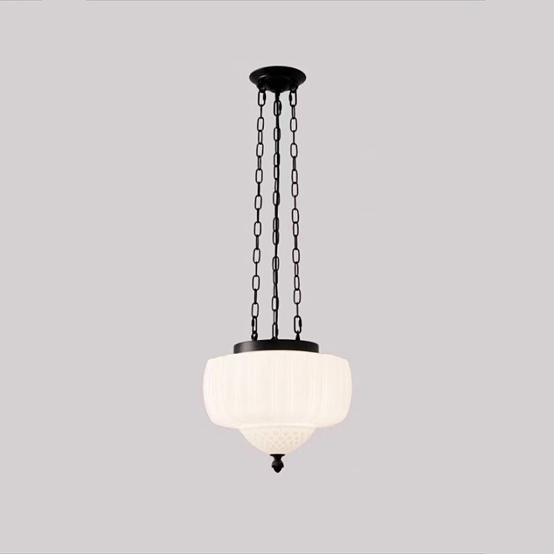 Creamora Pendelleuchte | Modernes Laternen-Design | Eisen & Glas | 3-flammige Beleuchtung für Wohnzimmer