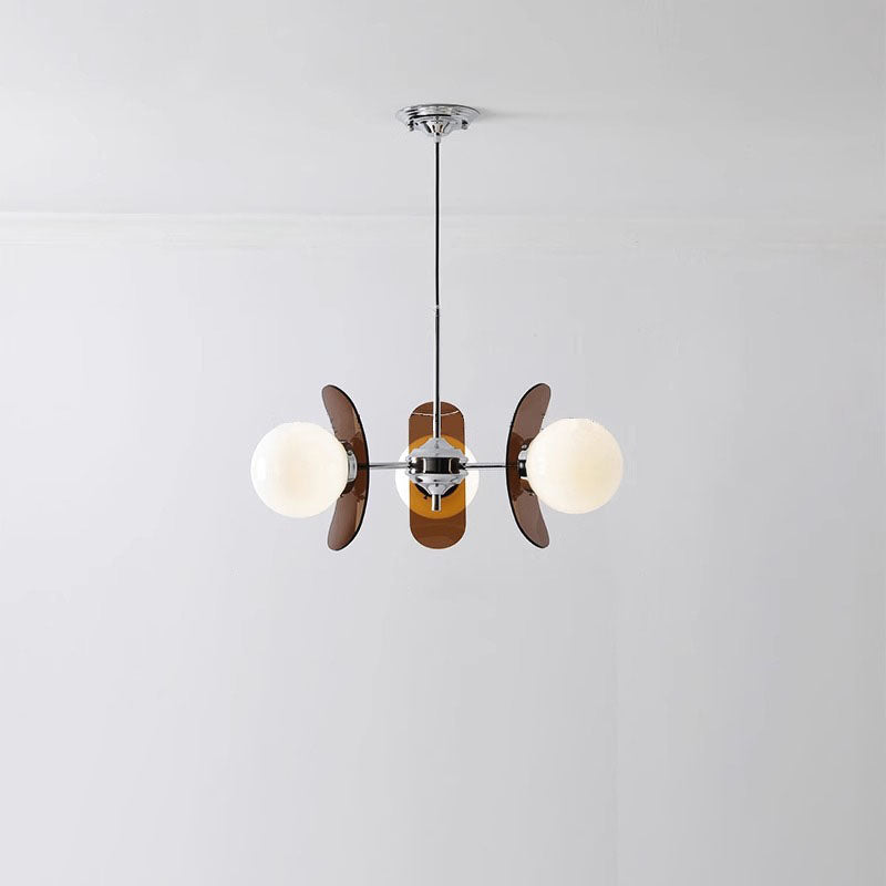 LumiOrion Acryl-Kronleuchter | 3/5/6/8 Lichter | Mid-Century Design für Wohnzimmer & Essbereich