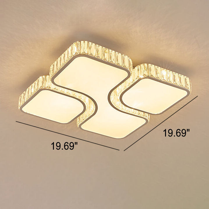 GloriaForma LED Deckenleuchte | Modernes Luxusdesign | Gold | Rechteckig & Quadratisch | Dimmbar