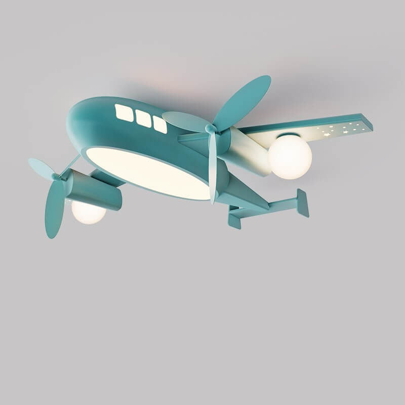 SkyFlyer Kinder Deckenleuchte | Cartoon Flugzeug-Design | LED Dimmbar | Nordic Kreativ Stil