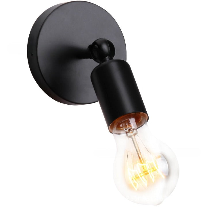 Lumiron Vintage Wandleuchte | Industrielles Design | Exponierte Glühbirne | Wandlampe im Retro-Stil