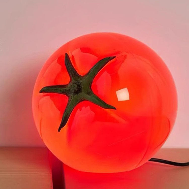 TomatoGlow Moderne Art-Deco USB-LED-Tischlampe | Dekorative Resin-Lampe | Warmes Licht | Perfekt für Wohnzimmer & Arbeitszimmer
