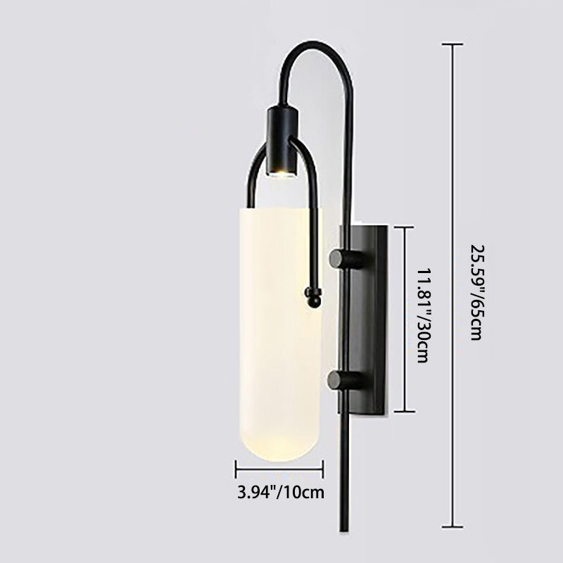 CylindraLux Wandleuchte | Modernes Mid-Century Design | Zylinderform | 1-Licht | Stilvoll für Flur