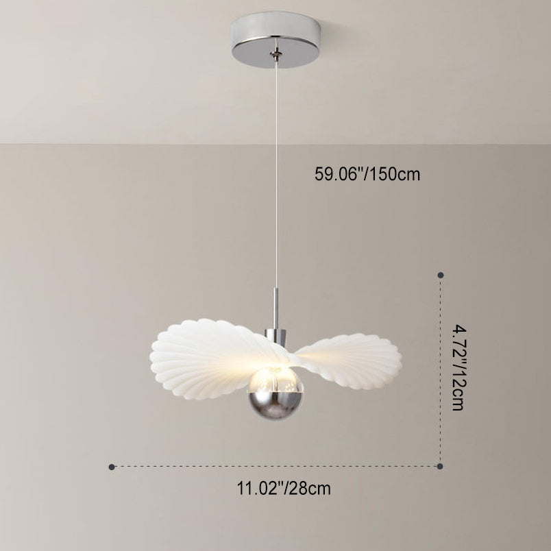 LotusGlow LED Pendelleuchte im Art-Deco-Stil | Gefalteter Harz-Lampenschirm | Elegantes Design für Wohnzimmer