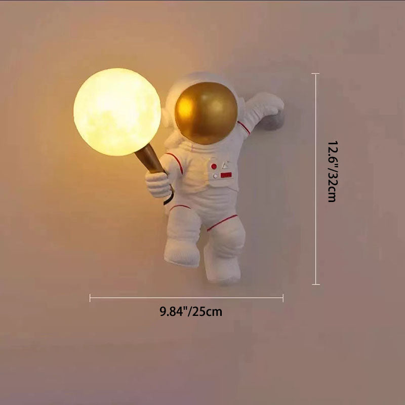CosmoBuddy Astronaut Wandlampe | Kreatives Design | Resin & ABS | LED Schlafzimmerlicht