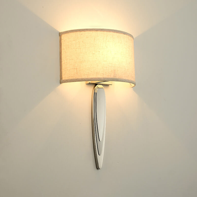 Eleganta Lux LED Wandleuchte | Minimalistisches Design | Stoffschirm & Edelstahl | Modern & Elegant