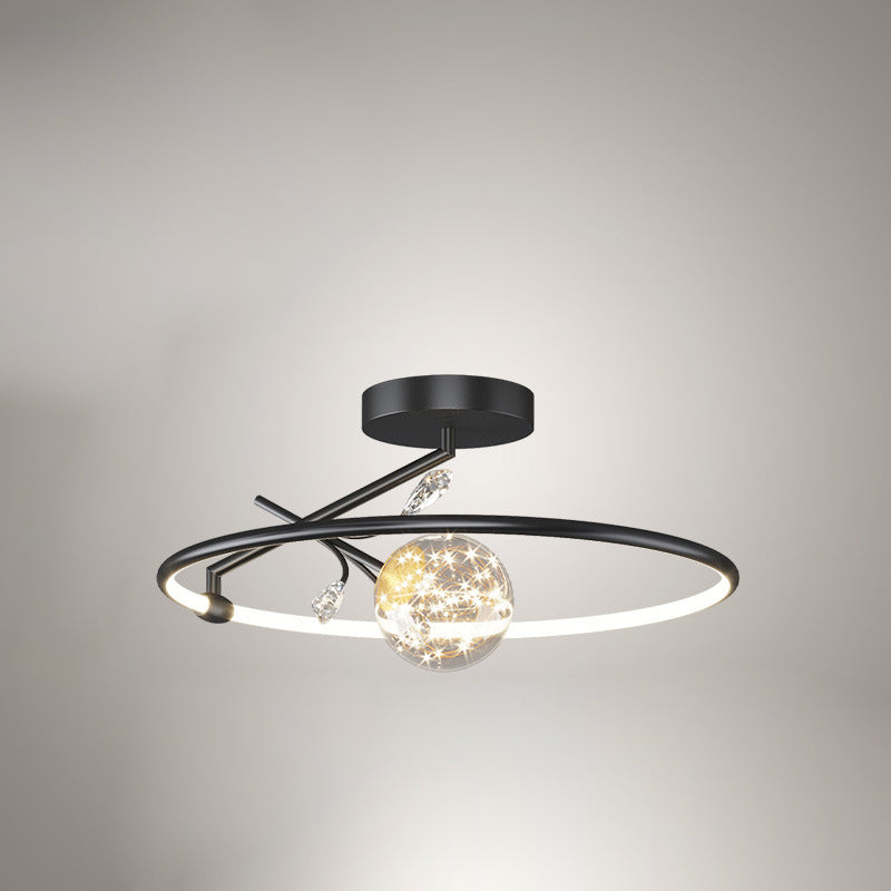 AuroraRing Art Deco LED Pendelleuchte | Geometrisches Design | Dimmbare Beleuchtung | Modernes Wohnambiente