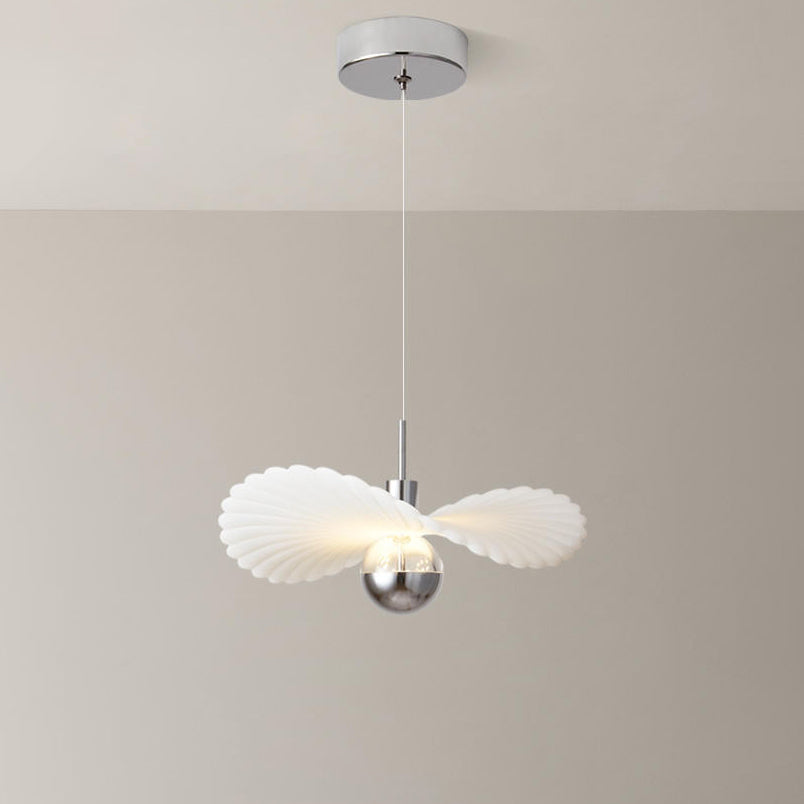 LotusGlow LED Pendelleuchte im Art-Deco-Stil | Gefalteter Harz-Lampenschirm | Elegantes Design für Wohnzimmer