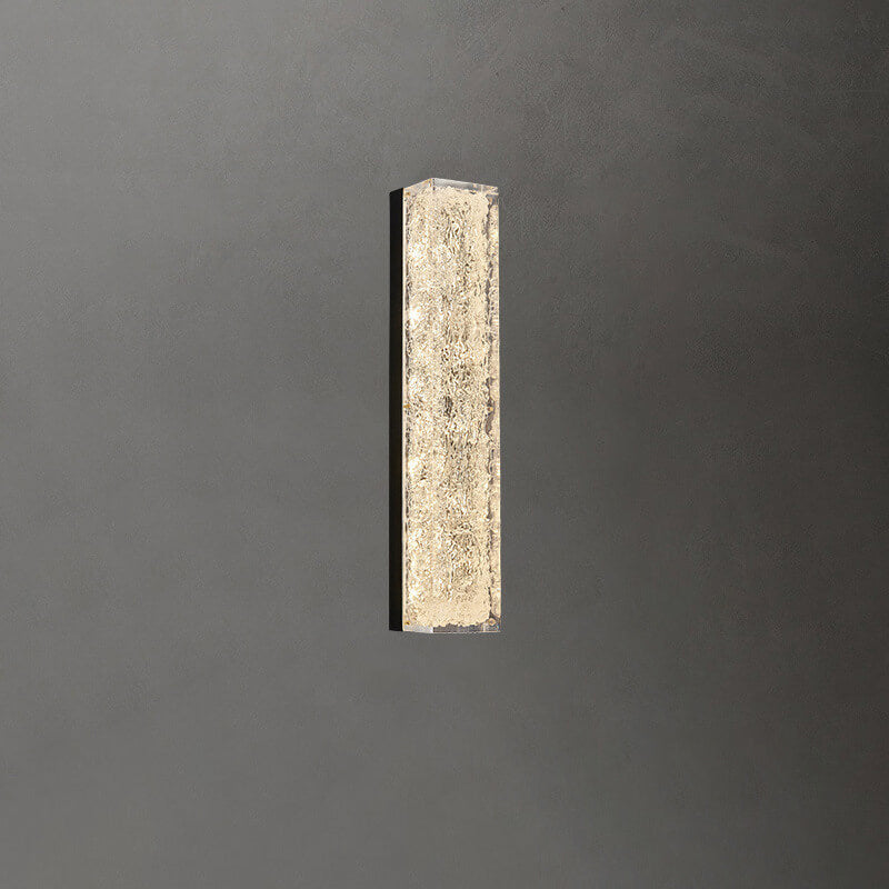 BrassaLume Aura LED Wandleuchte | Messing & Klarharz | Luxuriöse Rechteckige Wandlampe | Energieeffizient