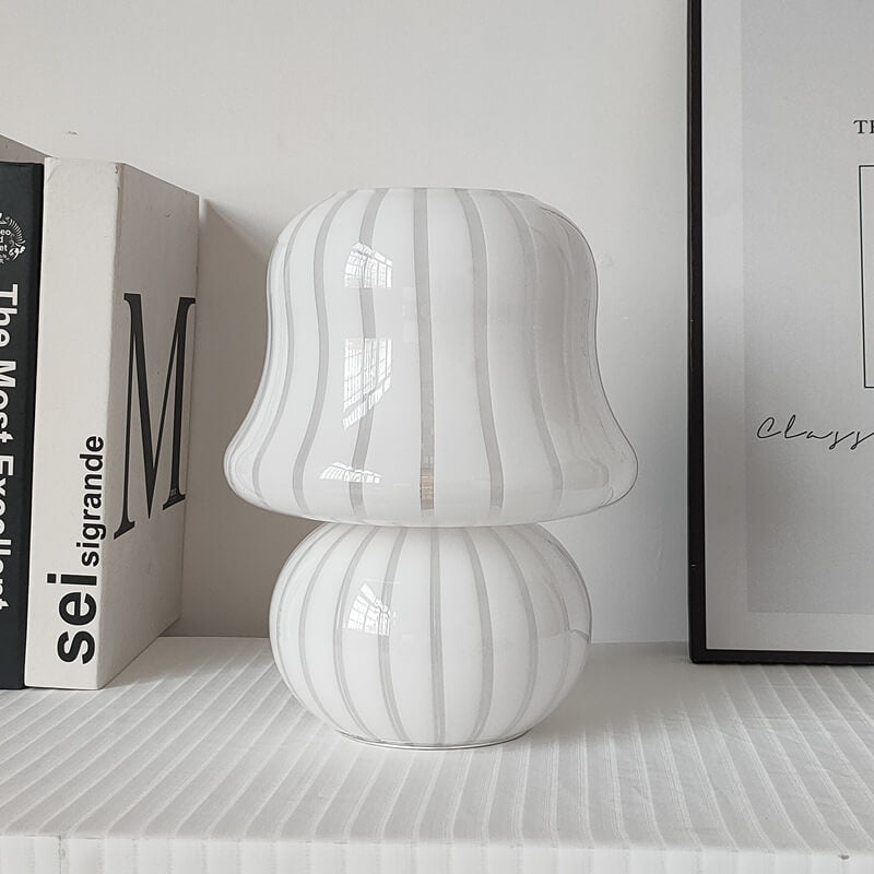 MushLume Glas Tischlampe | Französisches Design | Handgefertigt | Pilzform | Deko & Beleuchtung