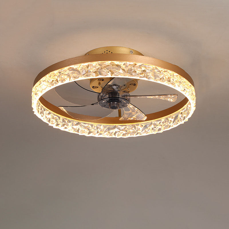 AeroRing Modern LED Deckenventilator | Semi-Flush Mount | Kreisdesign | Stimmungslicht & Lüfterfunktion