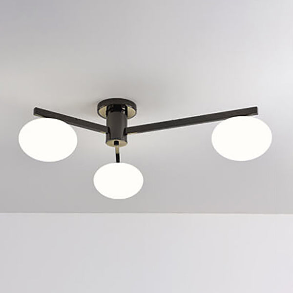 Elyrion AuraGlow Deckenleuchte | Nordisches Design | Glas & Metall | 3/4/5 Leuchten | Semi-Flush