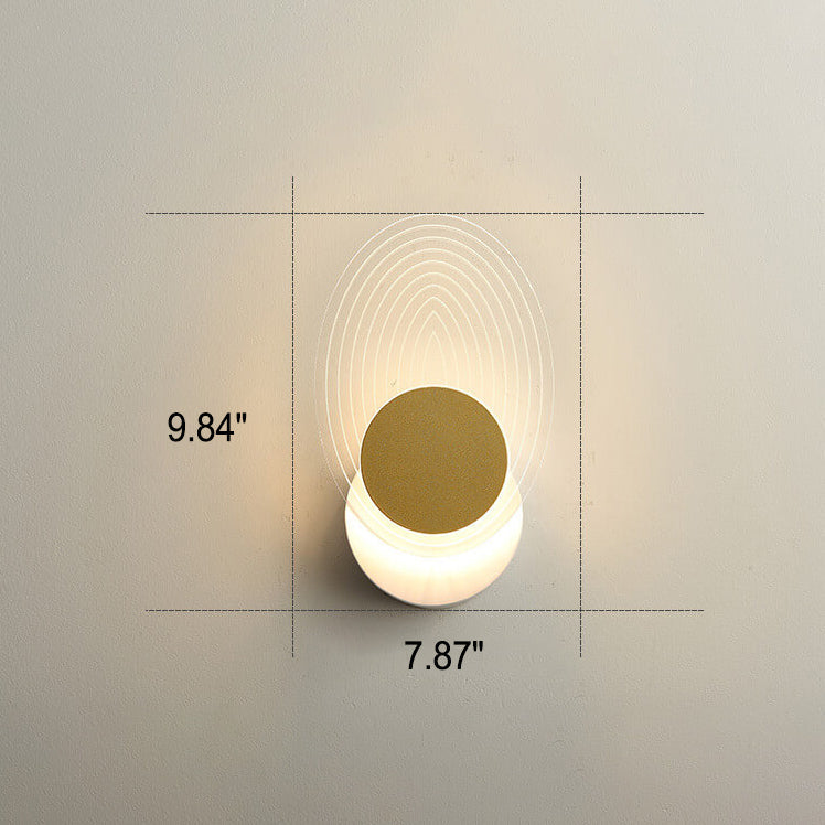 Luxoria Geo LED Wandleuchte | Goldenes Geometrisches Design | Acryl & Modern | Warmes Licht