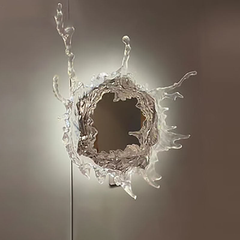 Splashora Wandleuchte | Modernes Wasserspritz-Design | Edelstahl & Acryl | LED & Dimmbar