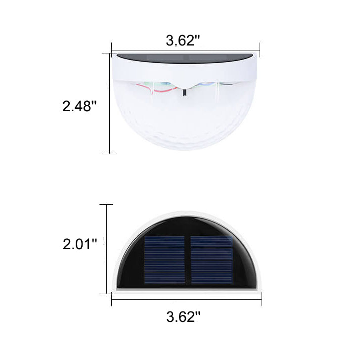 SolarCrest LED Wandleuchte | Halbkreis-Design | Solarbetrieben | Wasserdicht | Zaun- und Außenbeleuchtung