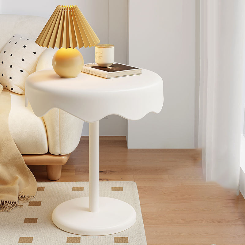 PolarNest Runder Beistelltisch | Eiscreme-Design | PP-Kunststoff & Stahl | Kreativ & Modern für Wohnzimmer