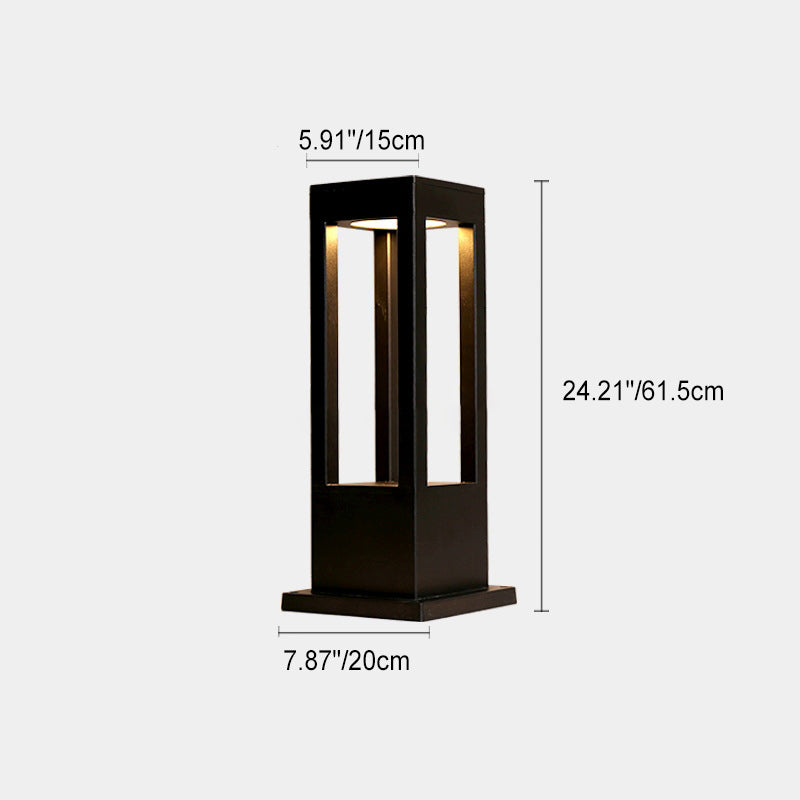 LumiTide LED Gartenlampe | Hohles geometrisches Design | Modernes Lichtsäulen-Layout | Außenbeleuchtung für Garten und Terrasse