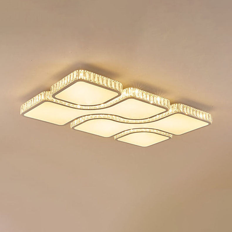 GloriaForma LED Deckenleuchte | Modernes Luxusdesign | Gold | Rechteckig & Quadratisch | Dimmbar