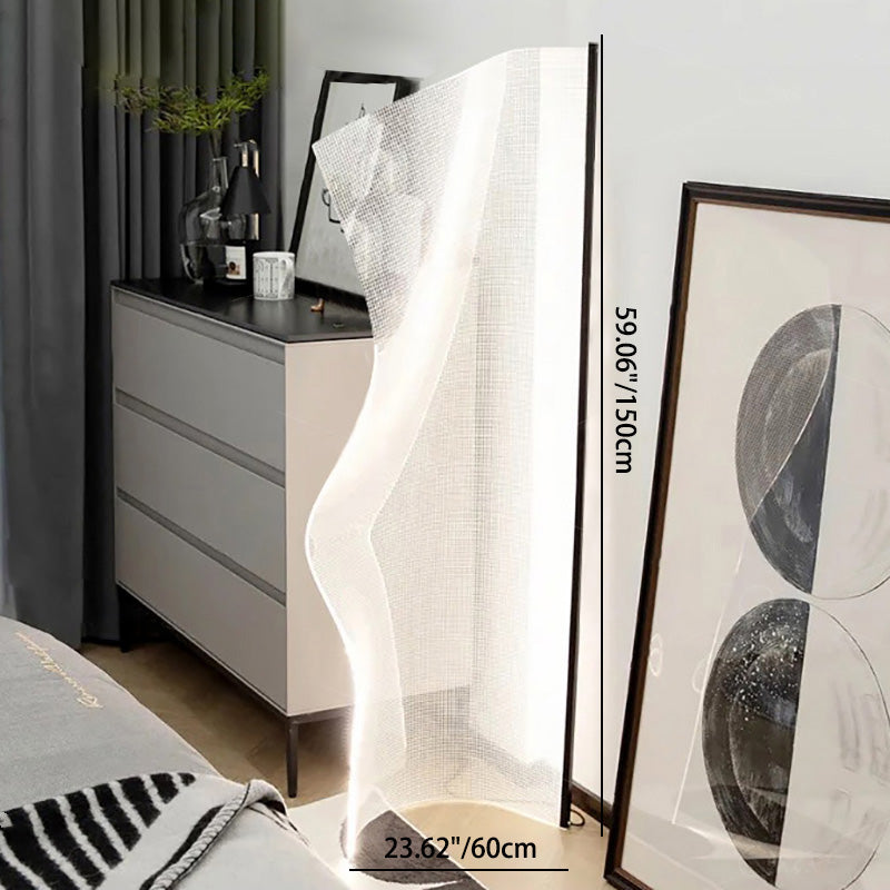 LumeCurve Stehlampe im Art-Deco-Stil | Unregelmäßige Form | Aluminium & Acryl | LED-Design für Wohnzimmer