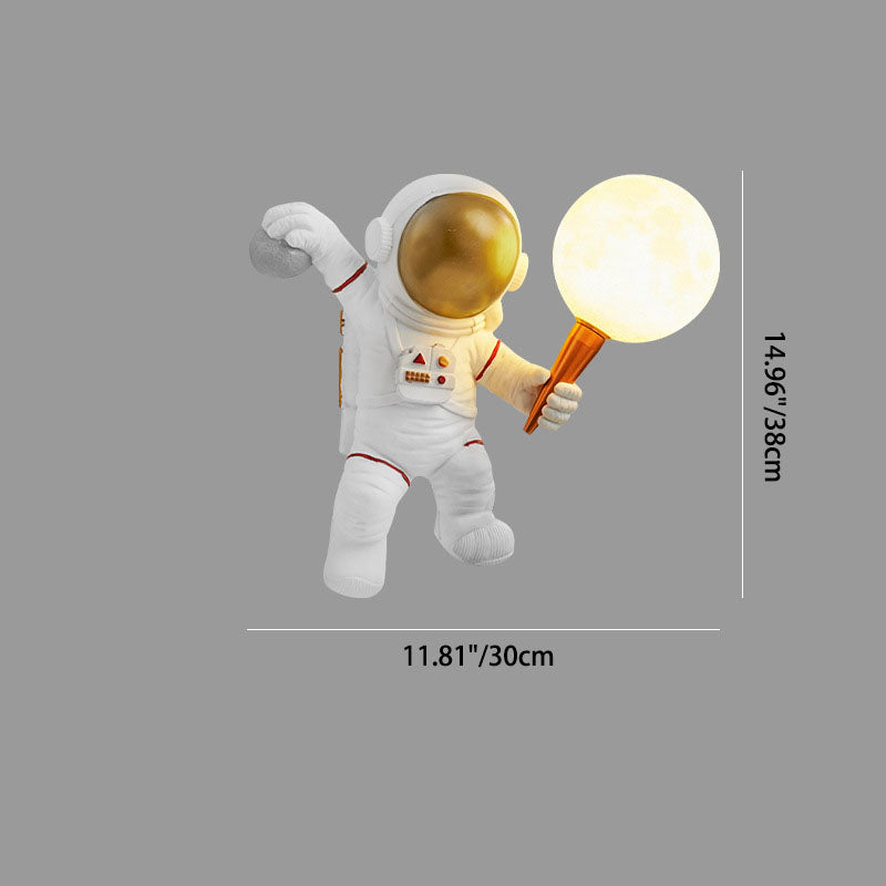 CosmoBuddy Astronaut Wandlampe | Kreatives Design | Resin & ABS | LED Schlafzimmerlicht