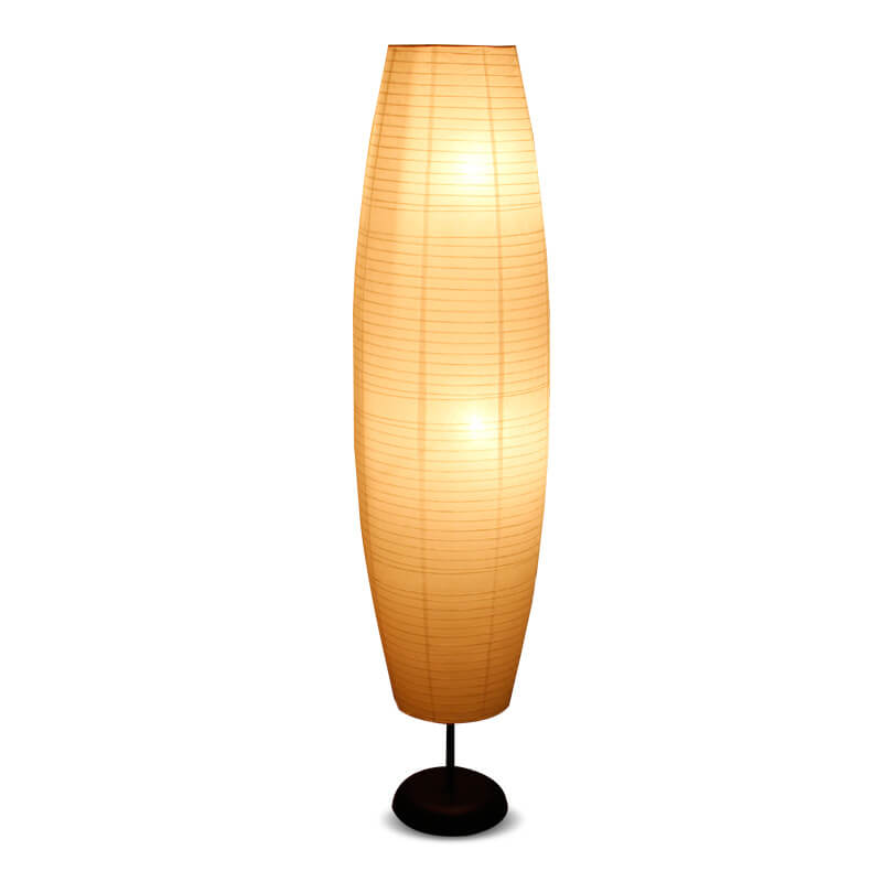 LumoStyle Nordic Design Stehlampe | Reispapier Säulenlampe | Stimmungsvolles, Doppelt Licht | Modernes Dekor