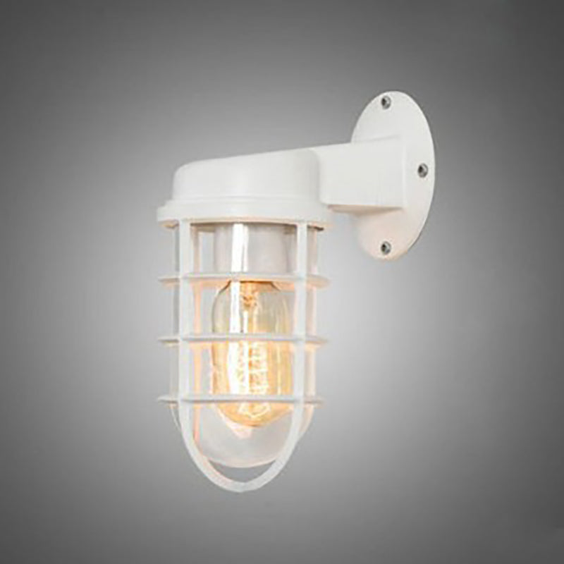 CageBright Aluminium Wandlampe mit Rundkäfig | Wasserdicht | Industrielles Design für Eingangsbereich & Außenbereich
