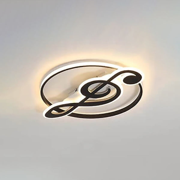 MelodiaLux LED Deckenleuchte | Nordic Design | Musiknoten Stil | Dimmbares Licht | Moderne Deckenlampe