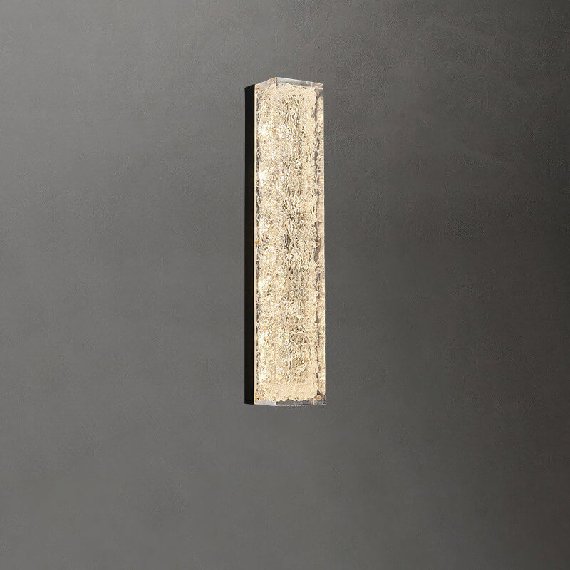 BrassaLume Aura LED Wandleuchte | Messing & Klarharz | Luxuriöse Rechteckige Wandlampe | Energieeffizient