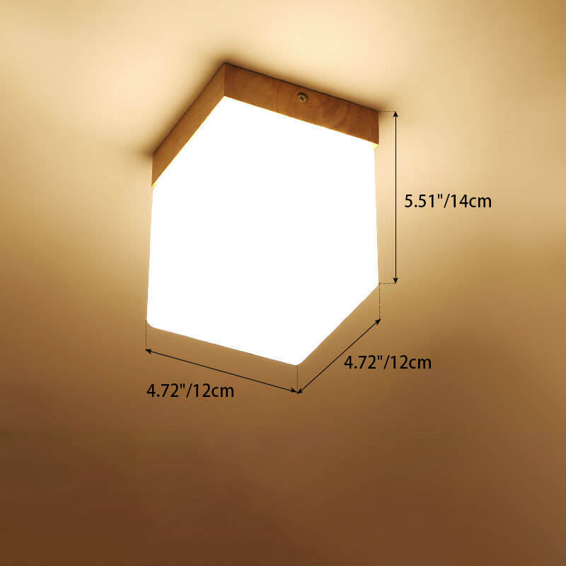 Nordova Deckenleuchte | Minimalistisches Holzdesign | Runde & Eckige Varianten | 1-flammig