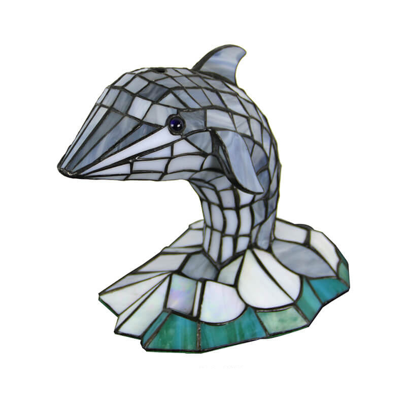 GlasVivo Tiermotive Tischlampe | Buntglas | Kreative Tiffany Deko | LED 1-Flammig