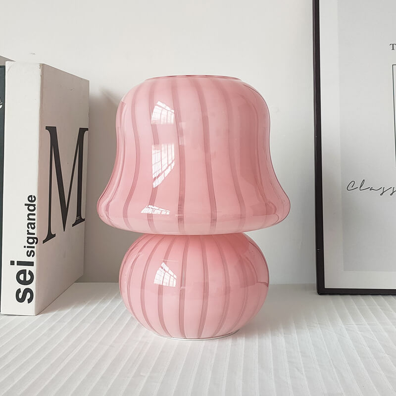 MushLume Glas Tischlampe | Französisches Design | Handgefertigt | Pilzform | Deko & Beleuchtung
