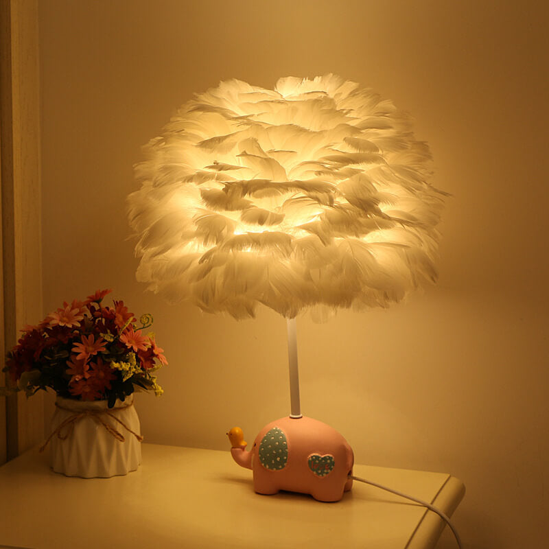 DreamaFeather Kinder Tischlampe | Kreatives Design | Einhorn & Tiermotive | Nachtlicht & Dekoration