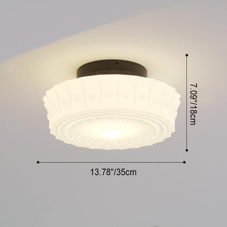 LumeStripes Vintage LED-Deckenleuchte | Jade-Glas | Französisches Design | Semi-Flush oder Hängelampe