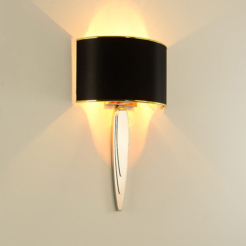 Eleganta Lux LED Wandleuchte | Minimalistisches Design | Stoffschirm & Edelstahl | Modern & Elegant