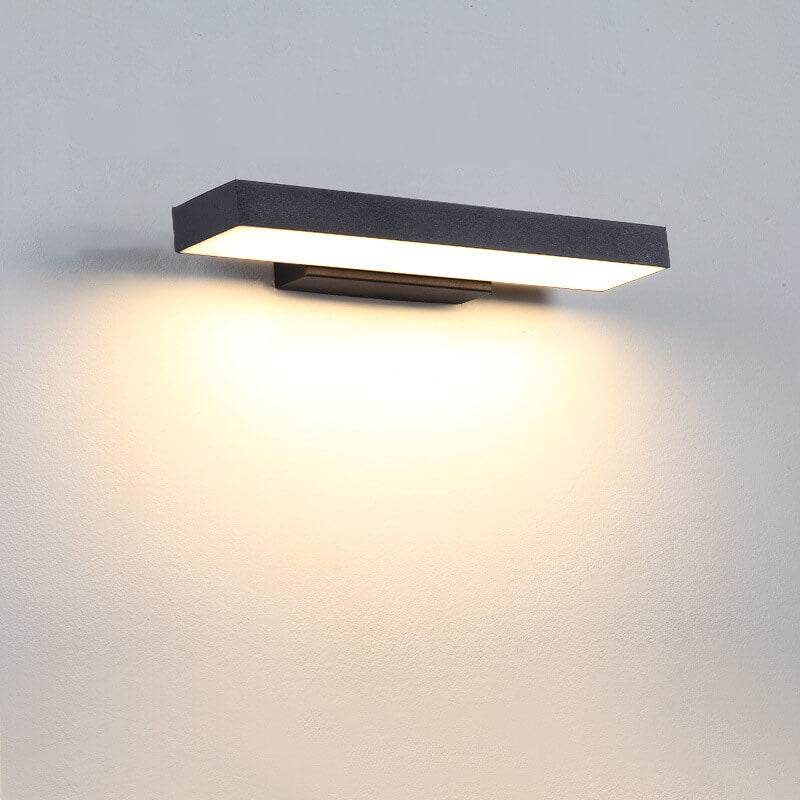 FlatLight Moderne LED Außenwandleuchte | Minimalistisches Design | Rechteckig & Wasserdicht | Mit Sensoroption