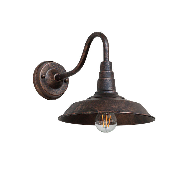 Noctura Classic Wandlampe | Vintage Design | Eisenrahmen mit Rundem Glasschirm | 1-Licht Esszimmerbeleuchtung