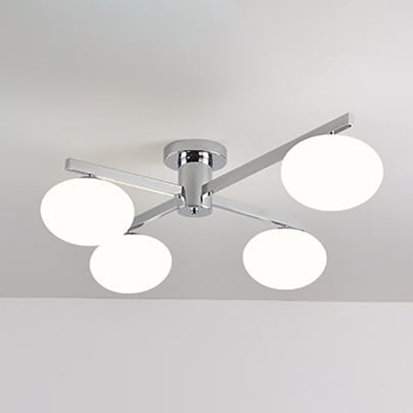 Elyrion AuraGlow Deckenleuchte | Nordisches Design | Glas & Metall | 3/4/5 Leuchten | Semi-Flush