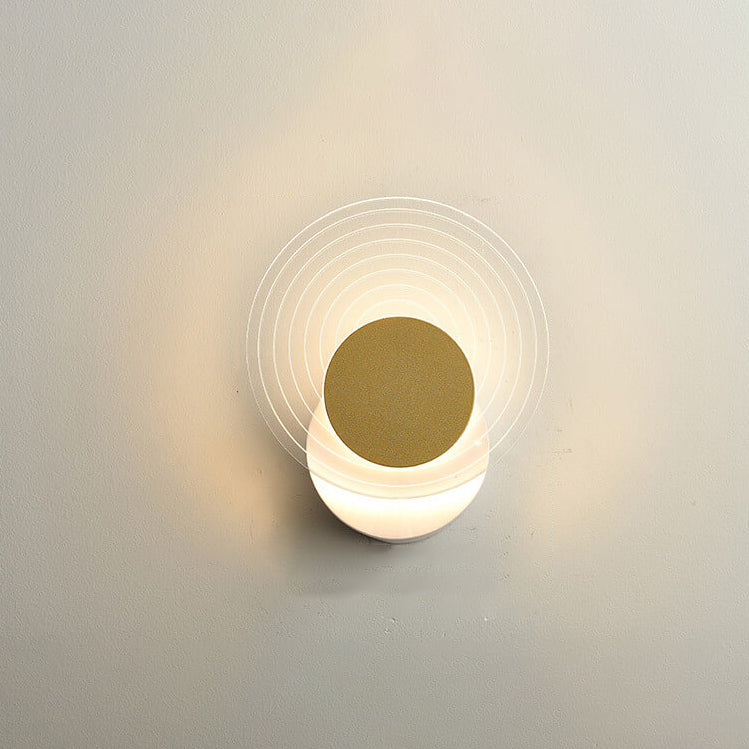 Luxoria Geo LED Wandleuchte | Goldenes Geometrisches Design | Acryl & Modern | Warmes Licht