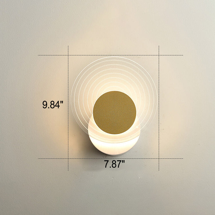 Luxoria Geo LED Wandleuchte | Goldenes Geometrisches Design | Acryl & Modern | Warmes Licht