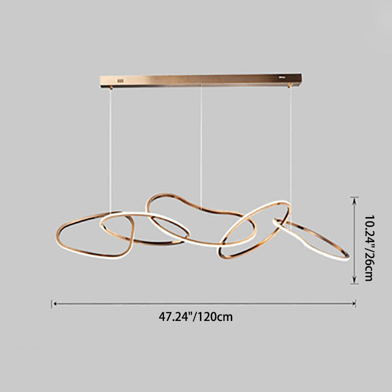 LuxeHalo Nordic LED Kronleuchter | Edelstahl Rund | Dimmbar | Esszimmer & Wohnräume