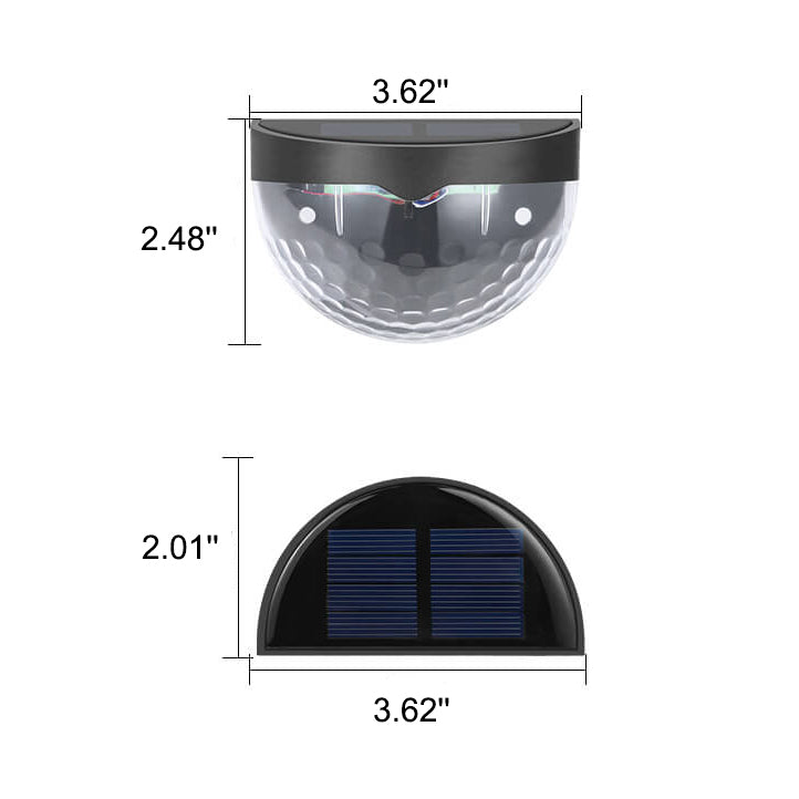 SolarCrest LED Wandleuchte | Halbkreis-Design | Solarbetrieben | Wasserdicht | Zaun- und Außenbeleuchtung