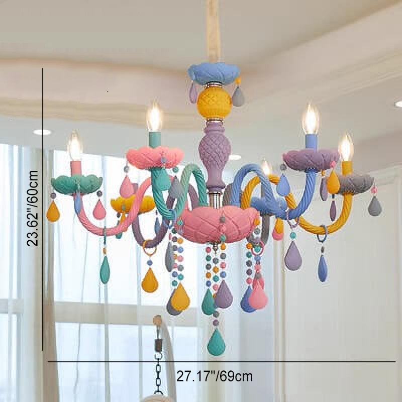 LumiÉtoile Kinder Kronleuchter | Moderner Candelabra-Stil | Kristallglas | 5-15 Lichter
