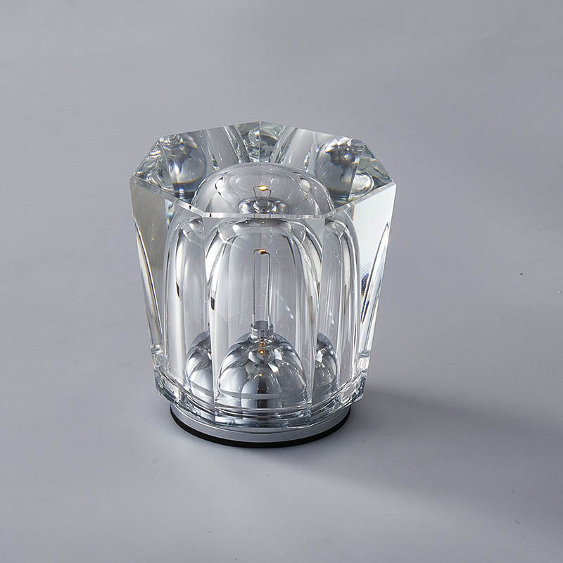 Crystavo Zylindrische Kristall LED Tischlampe | Kreatives Design | Perfekt für Schlafzimmer & Dekoration