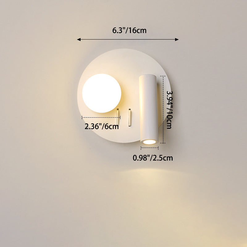 LumoForm Nordic LED Wandleuchte | Rund & Eckig | Minimalistisches Design | Leselampe mit Acryl & Eisen